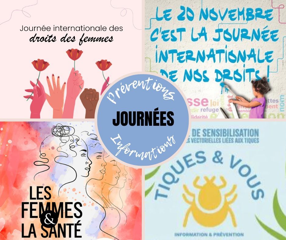 Soirées préventions — « Les femmes & la santé » et « Tiques & vous », visuels Lieu Ressource