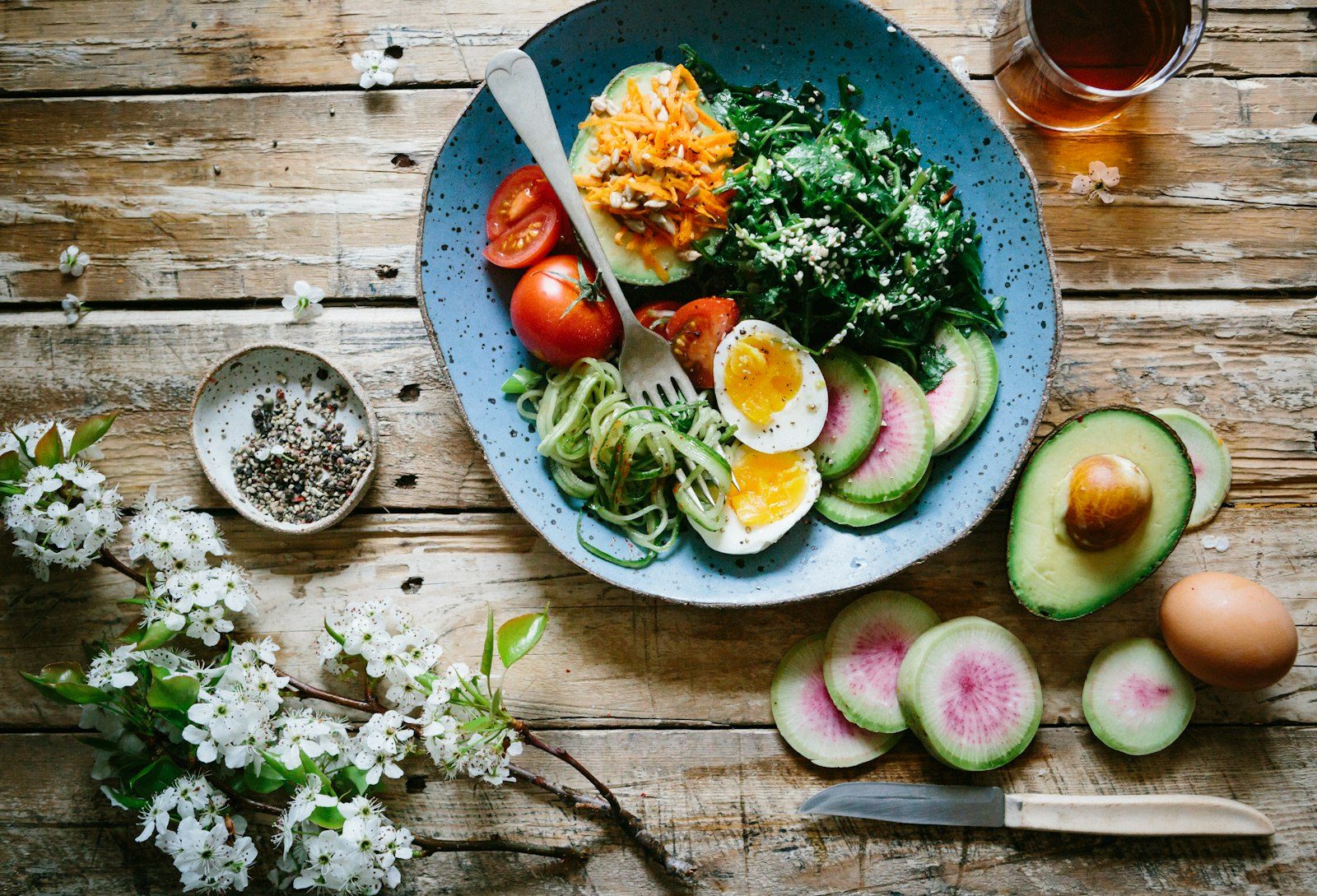 Assiette équilibrée et colorée