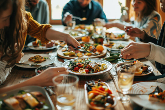Table conviviale d’un repas partagé