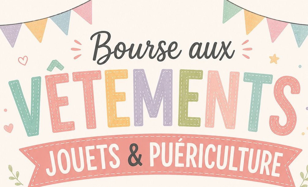 Affiche Friperie solidaire spécial bébé