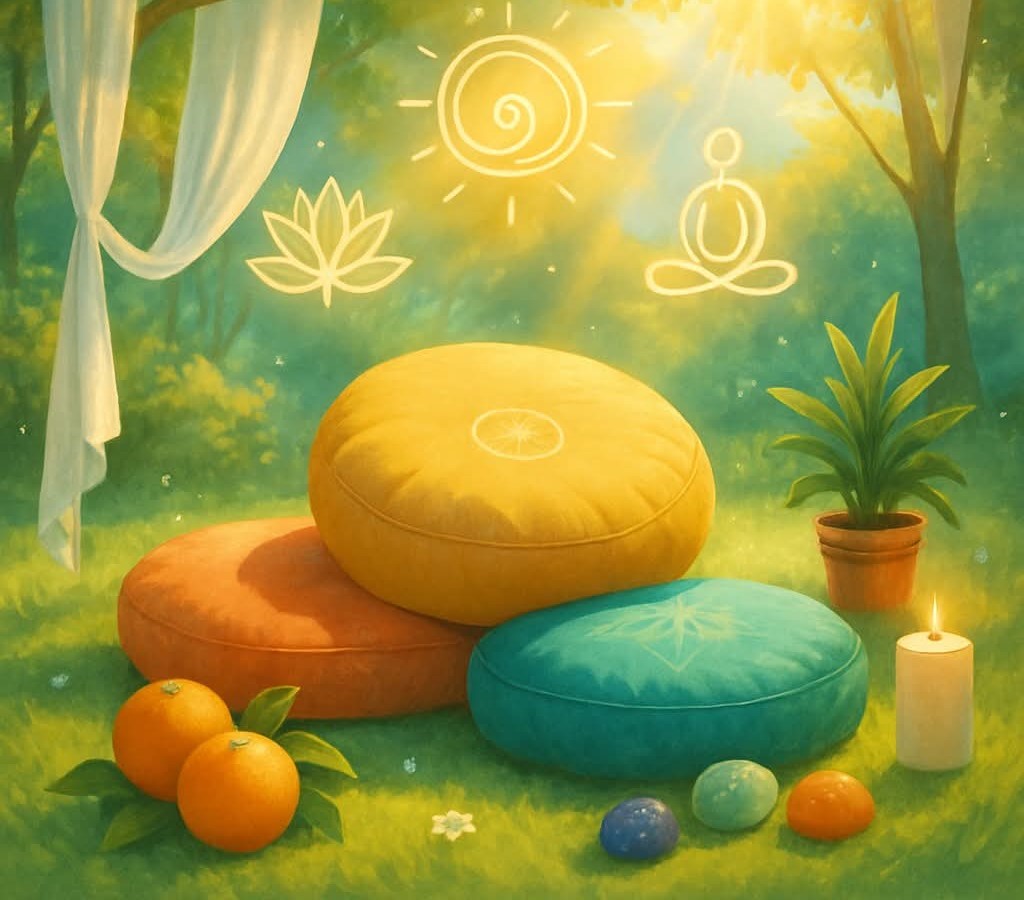 coussins de méditation — visuel Lieu Ressource